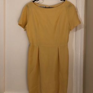 Boatneck vintage yellow dress
